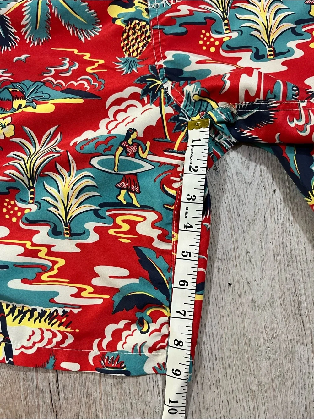 Polo Ralph Lauren Aloha Hawaiian Swim Trunks Board Shorts Size 2XLT 09/18
